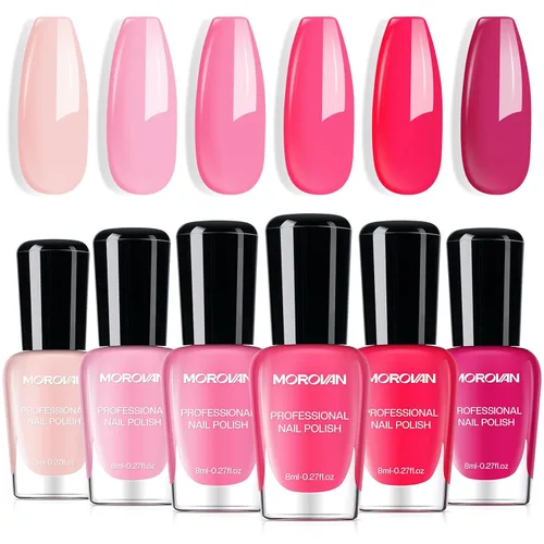 Vista 10 de Morovan Juego de Esmaltes de Uñas Marrones: Kit de Esmalte de Uñas Nude Chocolate Oscuro de Invierno Secado Rápido al Aire Regular Paquete