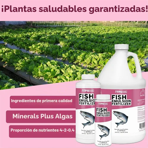 Vista 2 de Fertilizante de Emulsión de Pescado, Alimento Completo de Emulsión de Pescado para Plantas, 8 oz (250mL)