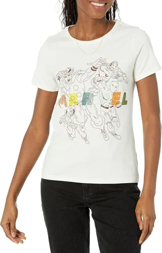 Vista 2 de Tienda Essentials Disney Marvel Star Wars Camisetas de manga corta con cuello redondo para mujer, paquete de 2