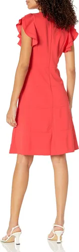 Vista 5 de Tommy Hilfiger Crepe de buceo de manga corta hasta la rodilla para mujer