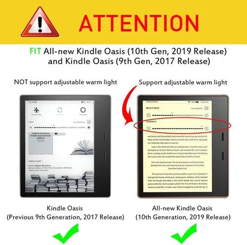 Vista 2 de Fintie Funda para Kindle Oasis de 7" (10ª/9ª generación, versión 2019/2017) - Funda de soporte de ajuste delgado compatible con lectura manos libres