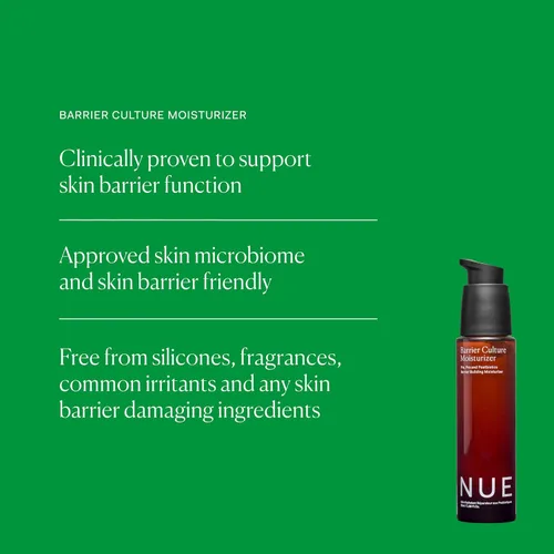 Vista 5 de The Nue Co. Barrier Culture Hidratante – Crema facial hidratante pre y probiótica con ceramidas, péptidos, niacinamida y escualano, hidratante