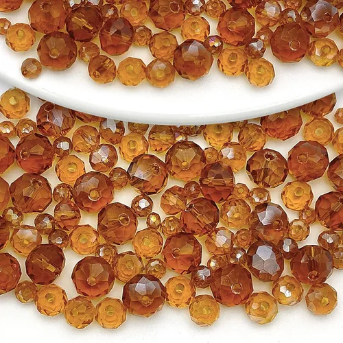 Vista 39 de 246 cuentas de cristal redondas de 0.118 pulgadas (0.118 in) con múltiples facetas sueltas espaciadoras de cristal para hacer joyas, pulseras