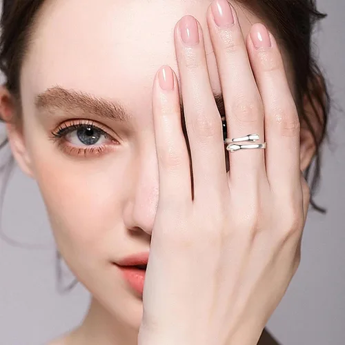Vista 9 de CANDYFANCY Anillo de nudo celta de plata de ley 925 abierto para el dedo medio nudillo para mujer, tamaño ajustable 4-7