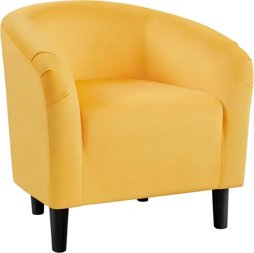 Vista 18 de Yaheetech Silla Accent tipo barril, silla de club de tela de pana, elegante sillón de sherpa peludo con acolchado suave y acogedor, adecuado