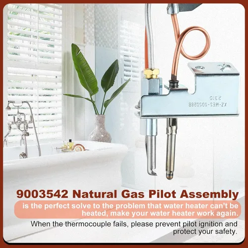 Vista 4 de Conjunto piloto de gas natural 9003542, repuesto para 100109295 9003542005 18324-190 conjunto piloto de calentador de agua, compatible