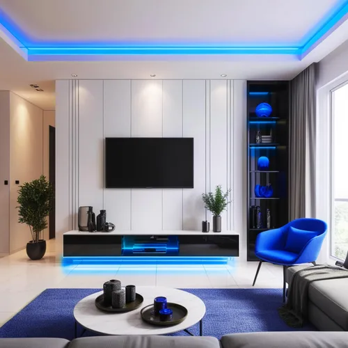 Vista 7 de Tira de Luz LED COB Azul, 16.5 pies / 5M 8mm / 0.3 Pulgadas 12V, Tira de Luz LED 1600 Brillante Azul con Adaptador de Corriente, Tira de Luz LED COB