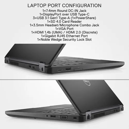 Vista 4 de Dell Portátil Latitude 5490, 14 pulgadas FHD, Core i5-8250U, 8G DDR4,256G
