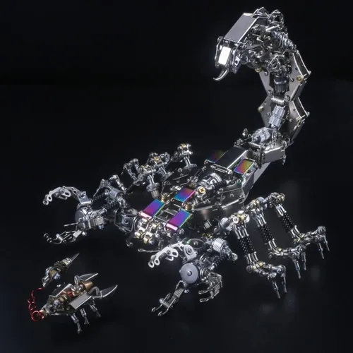 Vista 2 de LOADS Rompecabezas de metal 3D, 1636 piezas de escorpión modelo de metal 3D, rompecabezas mecánicos para regalos