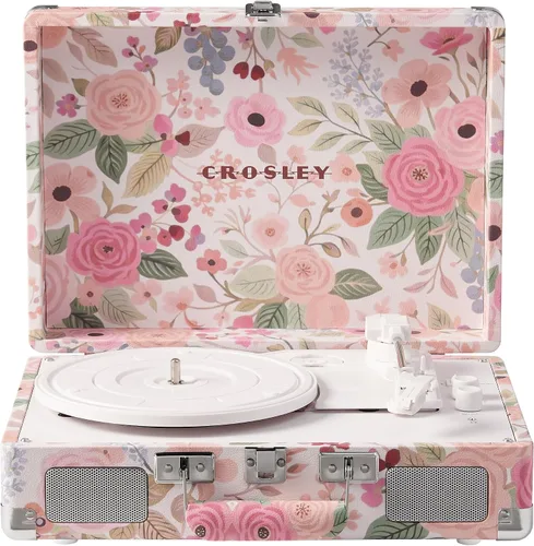 Vista 27 de Crosley CR8005F-AC Cruiser Plus - Tocadiscos vintage de 3 velocidades con Bluetooth, tipo maletín, reproductor de discos de vinilo, tablero