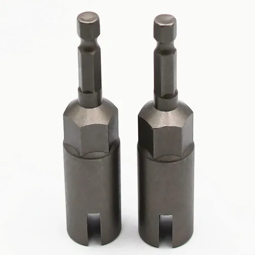 Vista 8 de 1 pieza de destornillador profundo de tuerca de ala, 1/4" de vástago hexagonal con ranura para tuerca de ala, herramienta de enchufe de tuerca