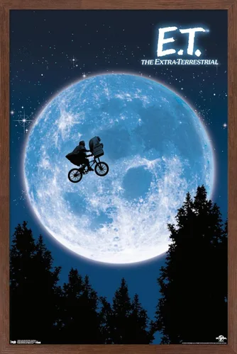 Vista 17 de Trends International E.T. The Extraterrestre - Póster de pared, 14.725 x 22.375 pulgadas, versión enmarcada de madera de granero Versión enmarcada