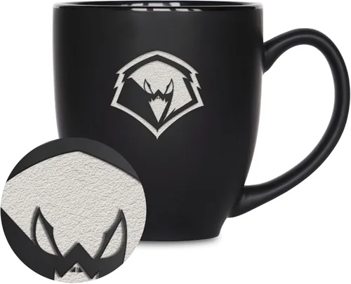 Vista 301 de Rico Industries - Taza de cerámica mate negra con grabado láser estándar de 15oz para NCAA (escuelas T & U) - Para bebidas calientes o frías