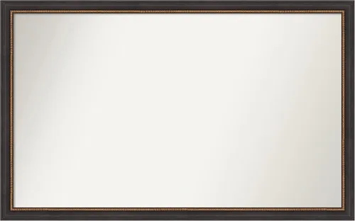 Vista 95 de Amanti Art Espejo de baño negro para sobre el fregadero, 23 x 23 pulgadas, espejo cuadrado negro Ashton, marco de madera tradicional mediano, se