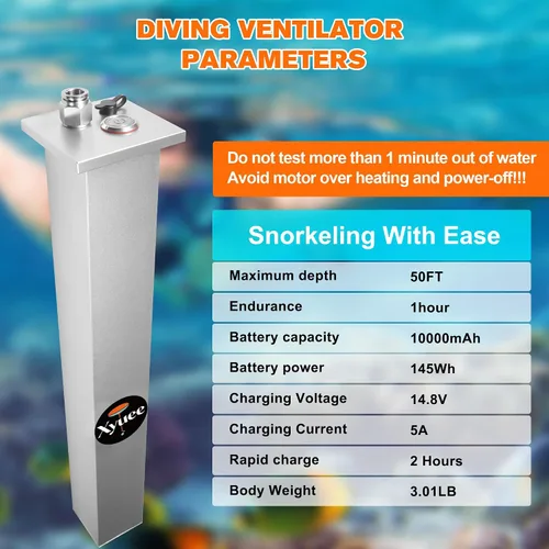Vista 9 de Sistema de ventilación de buceo, dispositivo de respiración subacuática del snorkel