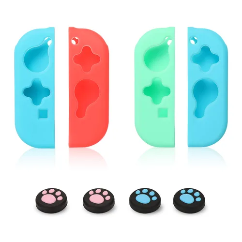 Vista 7 de Melelife Accessories Kit Bundle for Nintendo Switch - Include Screen Protector, Carrying Case, Steering Wheel, Joycon Grip, Protective Case