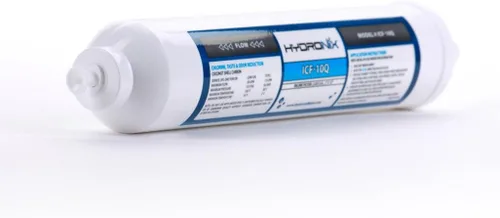 Vista 2 de Hydronix ICF-10Q Filtro de coco en línea 2000 Gal, 2" de diámetro externo x 10" de longitud, 1/4" conexión rápida