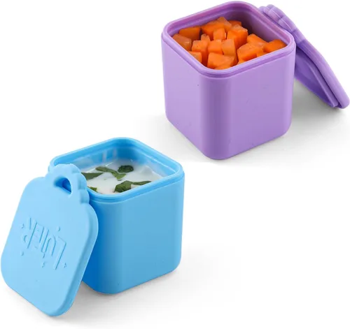 Vista 12 de 2 recipientes de inmersión compatibles con recipientes de aderezo de ensalada de 4 onzas para llevar Silicone Container for Most Bento Lunch Box