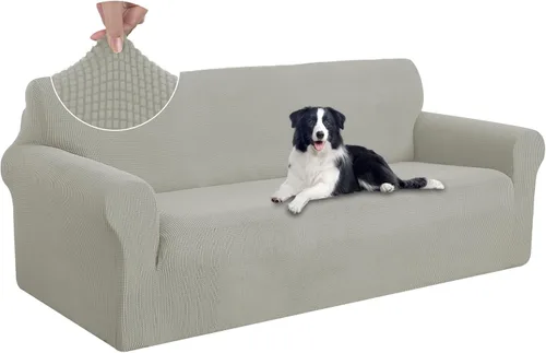 Vista 95 de U-NICE HOME Funda para sofá biplaza elástica, cubierta para sofá, funda para sillón, protector de muebles para sofá con 2 cojines, funda para sofá