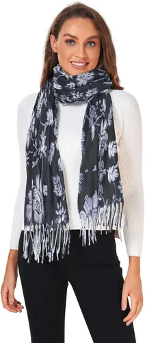Vista 2 de J JOYSAY Bohemian Flora Scarf for Men Women Scarfs Big Scarves Wrap Shawl Ladies Gifts for Winter