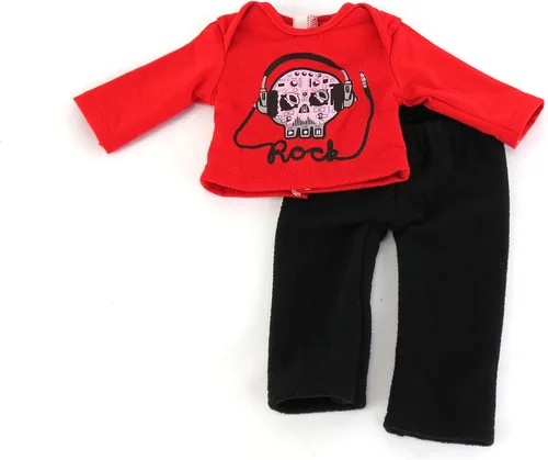 Vista 6 de American Fashion World Conjunto de chaleco y pantalones de calavera para niños de 3 piezas para muñecas de 18 pulgadas Calidad premium y diseño