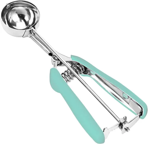 Vista 26 de Cuchara de Helado y Galletas de Acero Inoxidable - Capacidad de 5.3Tbsp/80ml/2.7oz, Liberación con Gatillo