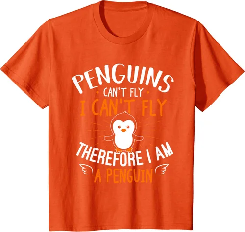 Vista 39 de Penguins Can't Fly Shirt - Camiseta de regalo para amantes de los pingüinos, Azul Azul Marino