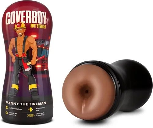 Vista 8 de Blush Coverboy Bad Boy Next Door 7.5" Masturbador autolubricante de bolsillo, realista para hombres, manga con textura acanalada, sensación similar