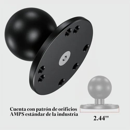 Vista 3 de BRCOVAN Base de montaje de bola de 1,5 '' con placa redonda de agujero