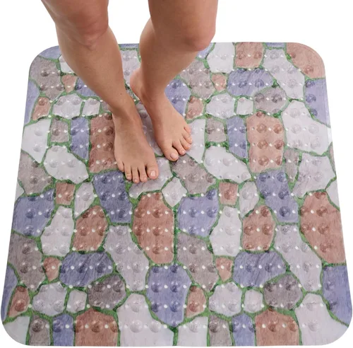 Vista 15 de ENKOSI Tapete de ducha extra grande antideslizante – 47 x 32 pulgadas – Tapete de ducha de baño XL – Tapetes de ducha grandes para suelos de ducha