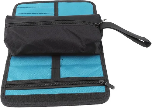 Vista 3 de Bolsa de herramientas Rollo plegable Herramientas de mantenimiento Soporte de almacenamiento Bolsa de rollo Profesional Electricista Técnico