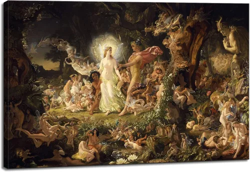 Vista 10 de artprints1stop Lienzo impreso para pared, un cuento de hadas por Arthur Wardle, 18 x 12 pulgadas