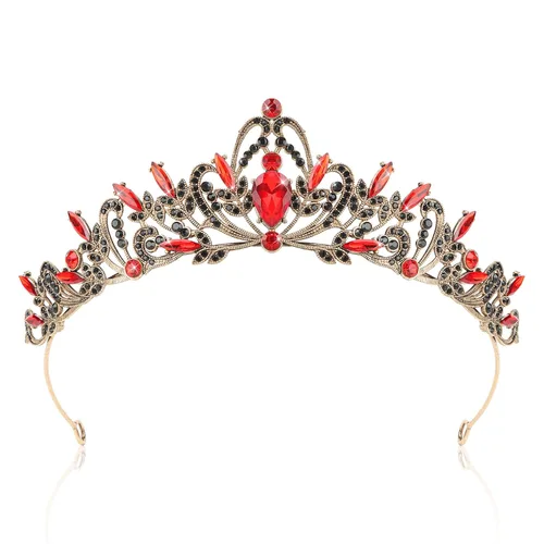 Vista 9 de Coronas para mujer Tiara para niñas Corona de princesa, 1 unidad (paquete de 1), Metal