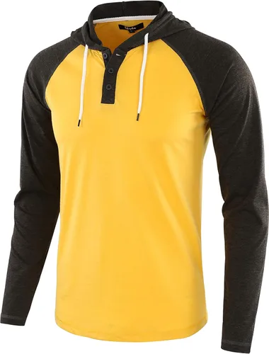 Vista 3 de Camiseta deportiva casual con capucha para hombre, playera, sudadera.
