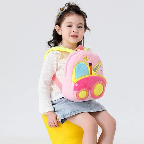 Vista 7 de Mochila para niños y niñas, bonita bolsa de felpa suave para niños pequeños de dibujos animados de animales pequeños, mini mochila pequeña
