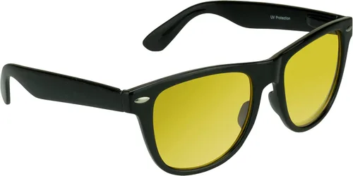 Vista 8 de proSPORT Visión nocturna antideslumbrante lente amarilla gafas de sol conducción hombres mujeres aviador metal plástico Marcos