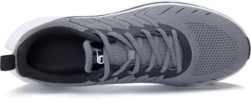 Vista 6 de MAFEKE Tenis deportivos ligeros para hombre, para correr, caminar, trotar, talla 7-13, Grisoscuro