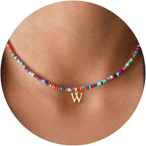 Vista 44 de Yoosteel Regalos de San Valentín para niños, adolescentes y niñas, collares con iniciales de cuentas coloridas para mujeres y niños, joyería