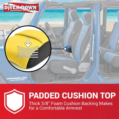 Vista 4 de Diver Down Funda de neopreno para consola central – Se adapta a Jeep Wrangler JL y Gladiator JT 2018-2023 – Funda de consola Jeep – No te quema