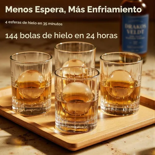 Vista 2 de Fabricante de bolas de hielo de 2 "para whisky, esfera de hielo