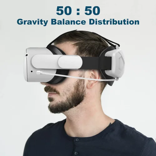 Vista 6 de Elite Strap with Battery for Quest 25000mAh Extend 3hrs PlaytimeFast Charging VR PowerAdjustable Head Strap for Enhanced Support and Comfort in VR