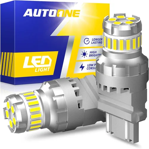 Vista 10 de AUTOONE 1156 bombillas LED para luz de freno, 300% más brillantes BA15S 7506 1003 1141 P21W, bombillas LED de reemplazo de color rojo brillante