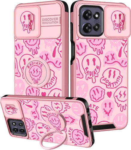 Vista 36 de para Moto G 5G 2023 funda - Cubierta de teléfono linda con corazón para mujeres y niñas, diseño único negro con cubierta deslizante para la cámara