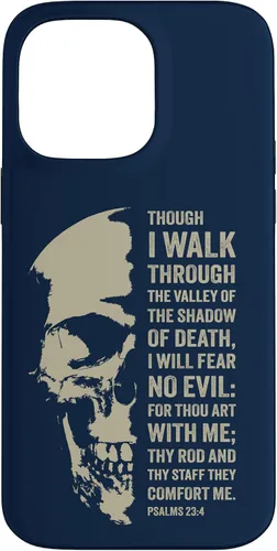 Vista 21 de Psalms 23:4 Though I Walk Through The Valley - Funda bíblica cristiana para iPhone 16