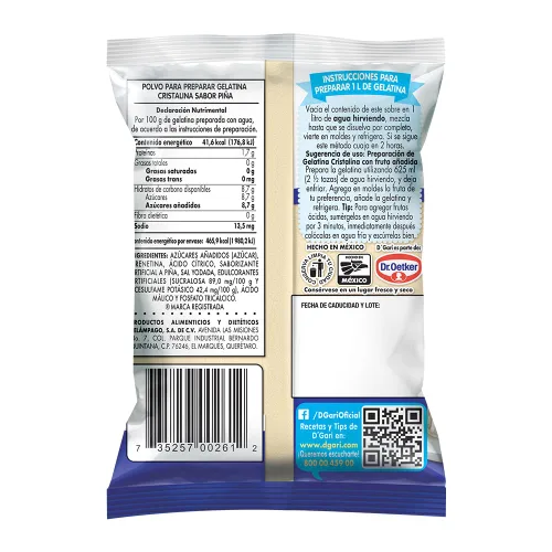Vista 2 de D'Gari Postre de gelatina -Cristalina 5 pack (CRISTALINA)