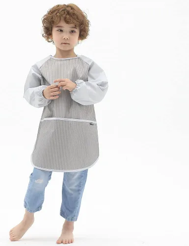 Vista 39 de Plie Kids Waterproof Art Smock – Long Sleeve Apron for Painting, Baking, Sensory Play (Ages 1–10)