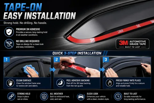 Vista 11 de Black Horse - 4 protectores de lluvia para ventana, deflector solar compatible con Silverado/Sierra 1500 2014-2018 doble cabina Silverado/Sierra