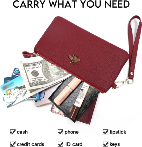 Vista 7 de imeetu Bolso de mano para mujer con correa para muñeca