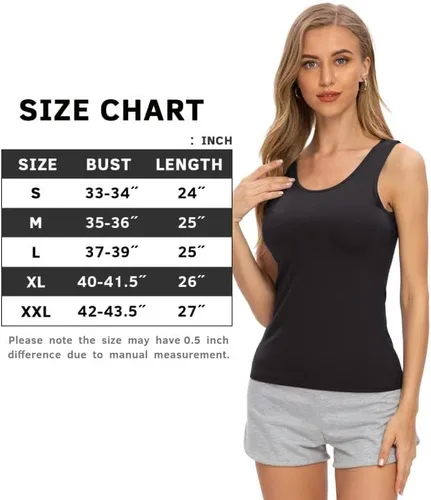 Vista 3 de Air Curvey Camiseta sin mangas elástica para mujer, ajuste delgado, paquete de 2-4