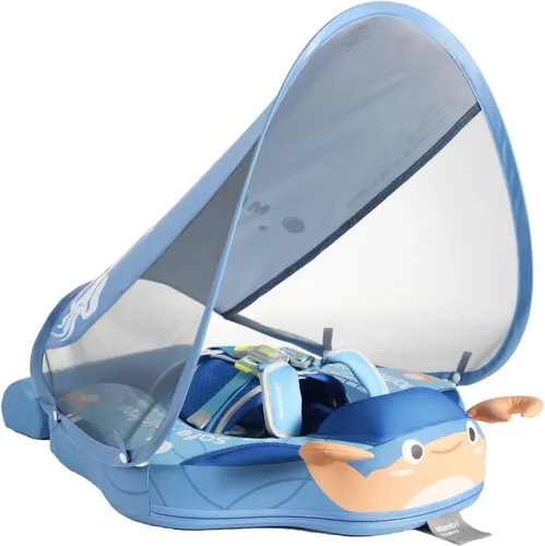 Vista 15 de Mambobaby Flotador con toldo para añadir cola para bebé, avión, no inflable, flotador sólido para piscina para bebé, entrenador de natación
